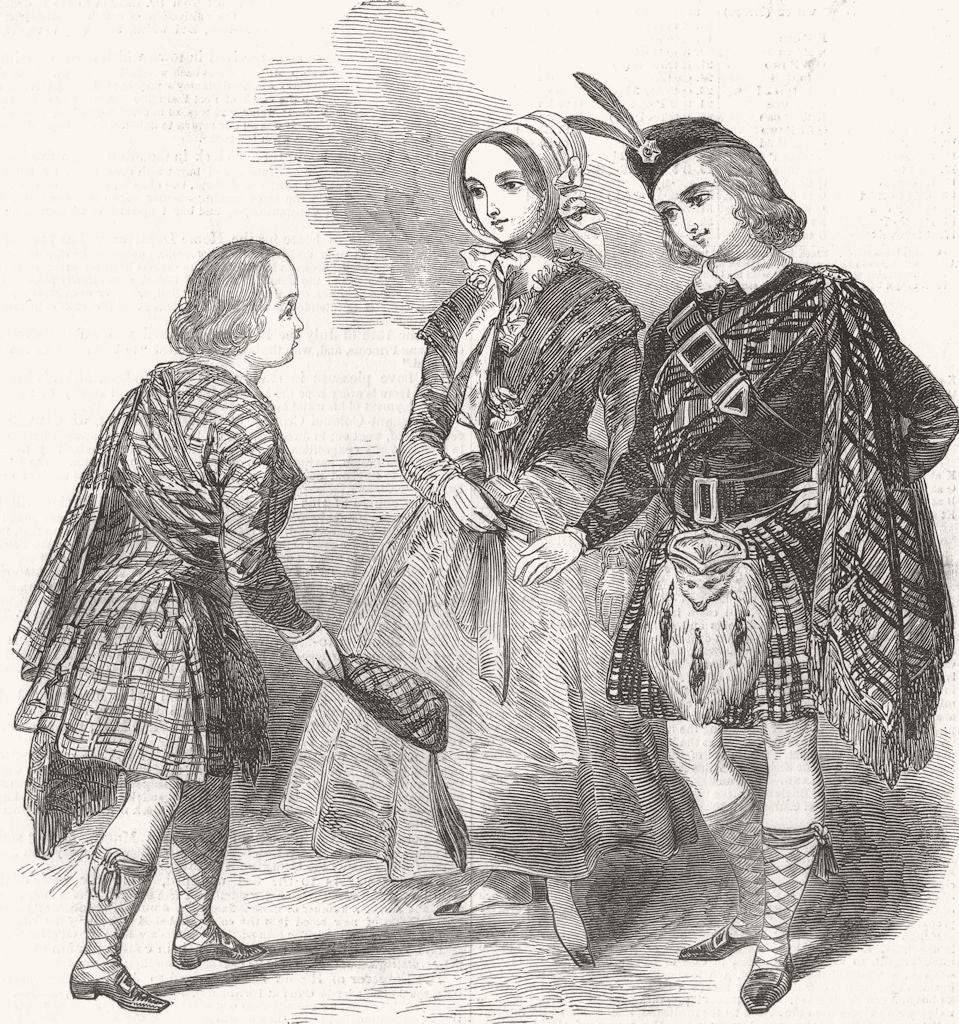 SCOTLAND. Macpherson mtg Prince of Wales 1847 old antique print picture